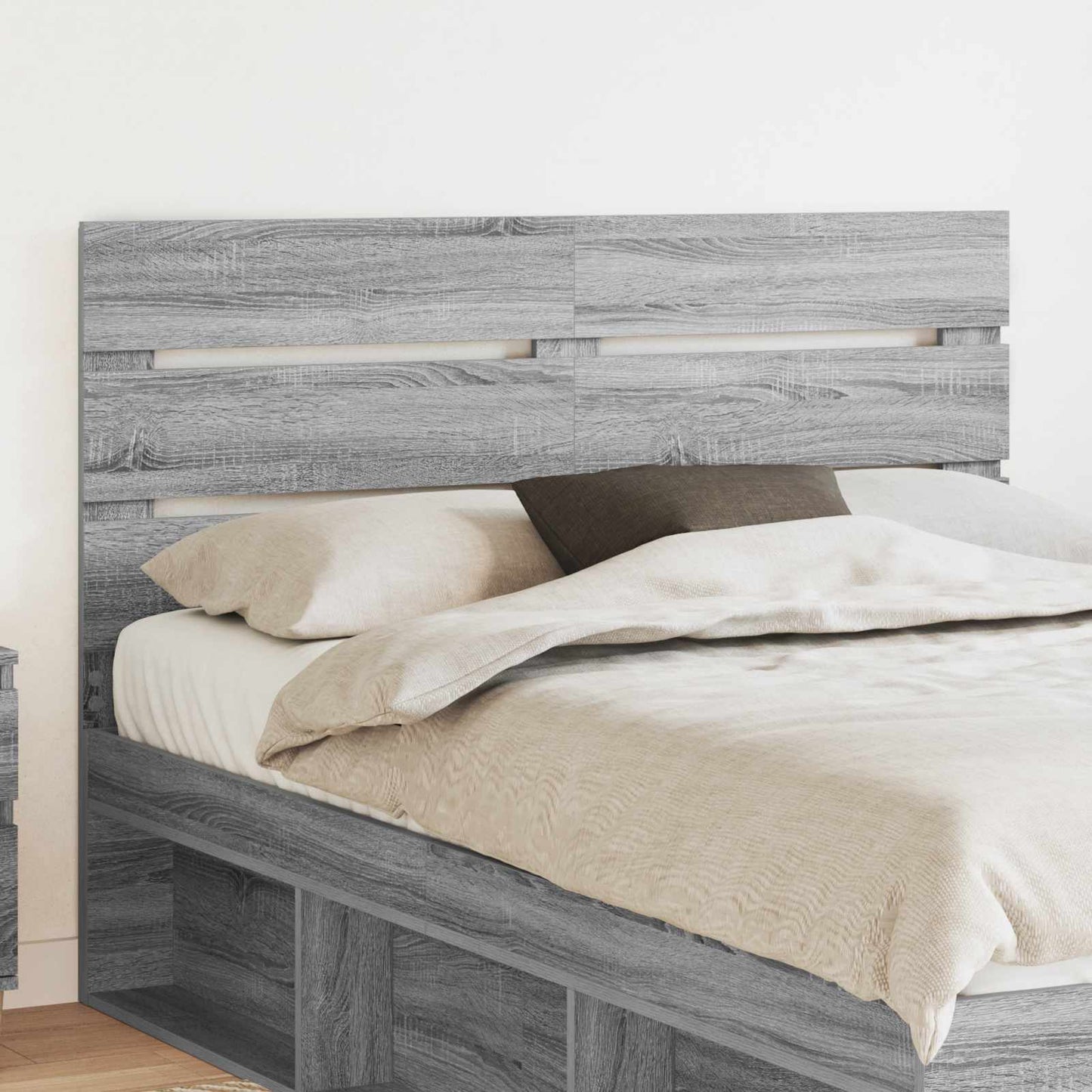 Headboard Grey Sonoma Engineered Wood