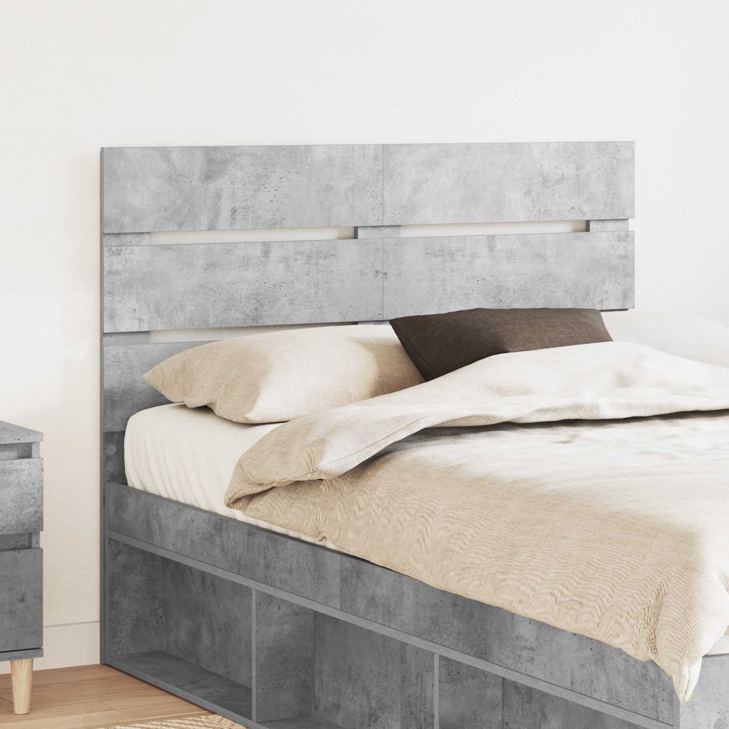 Headboard Concrete Grey Engineered Wood