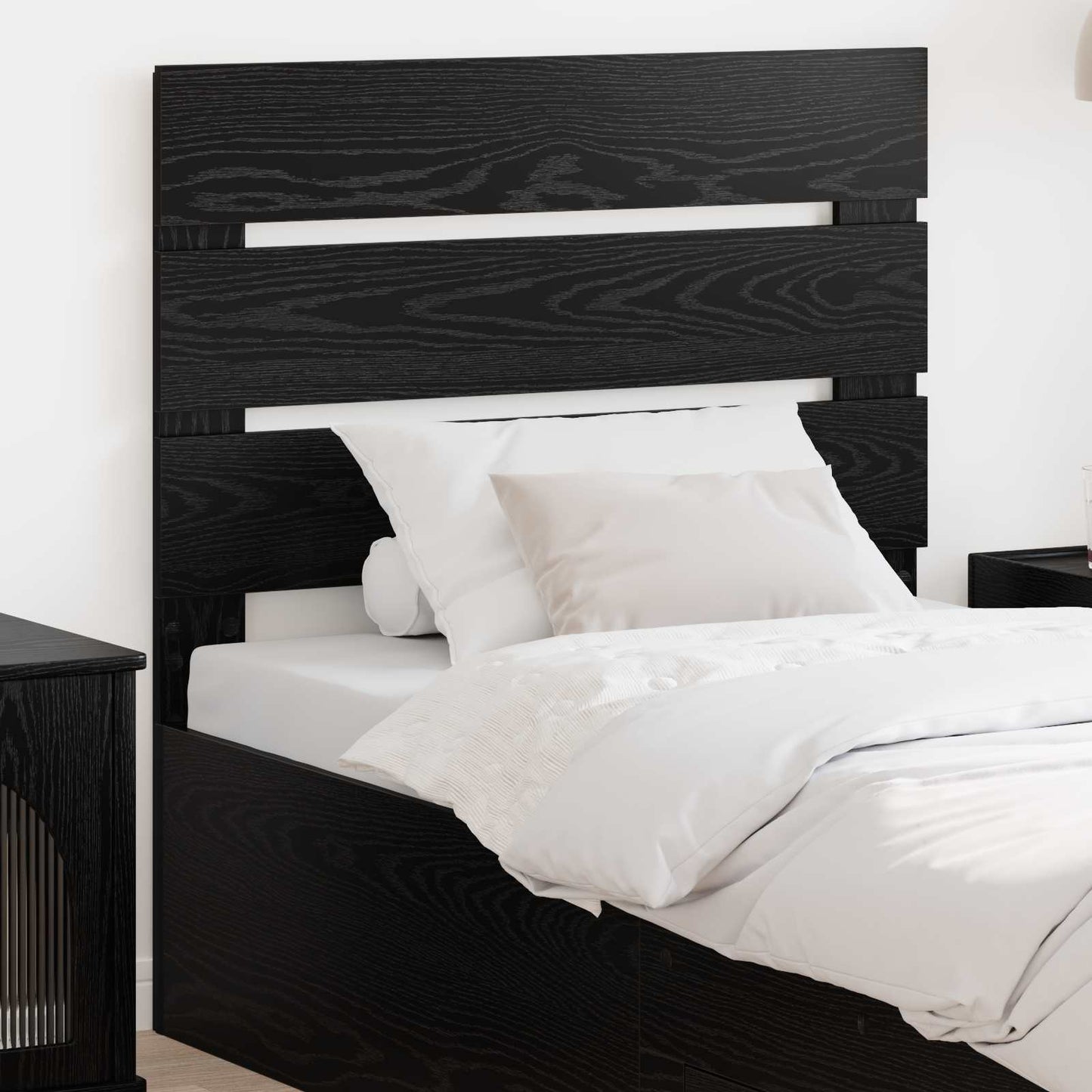 Headboard Black Oak Engineered Wood