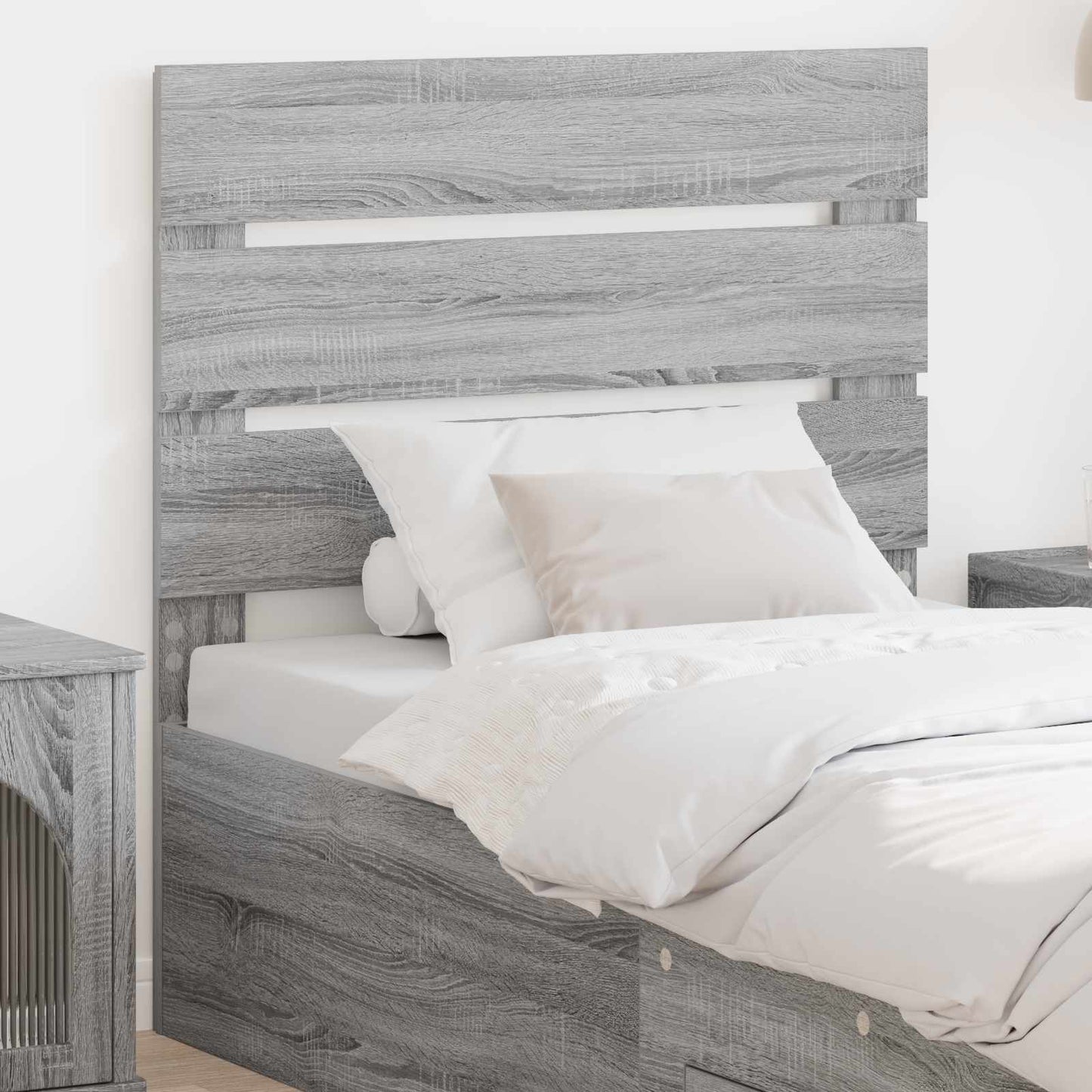 Headboard Grey Sonoma Engineered Wood