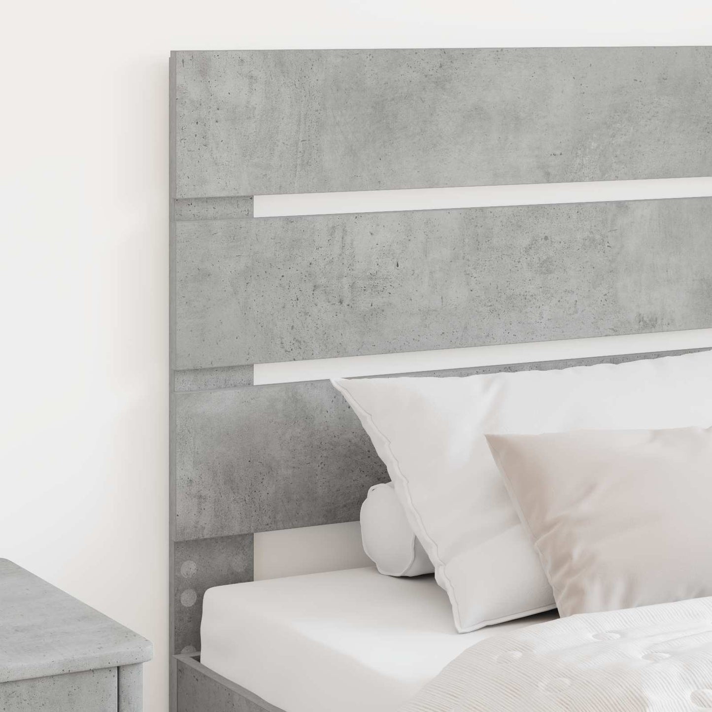 Headboard Concrete Grey Engineered Wood