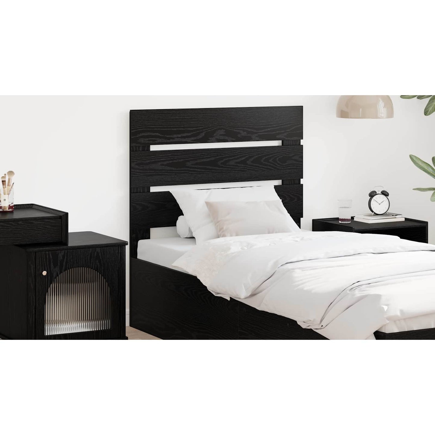 Headboard Black Oak Engineered Wood