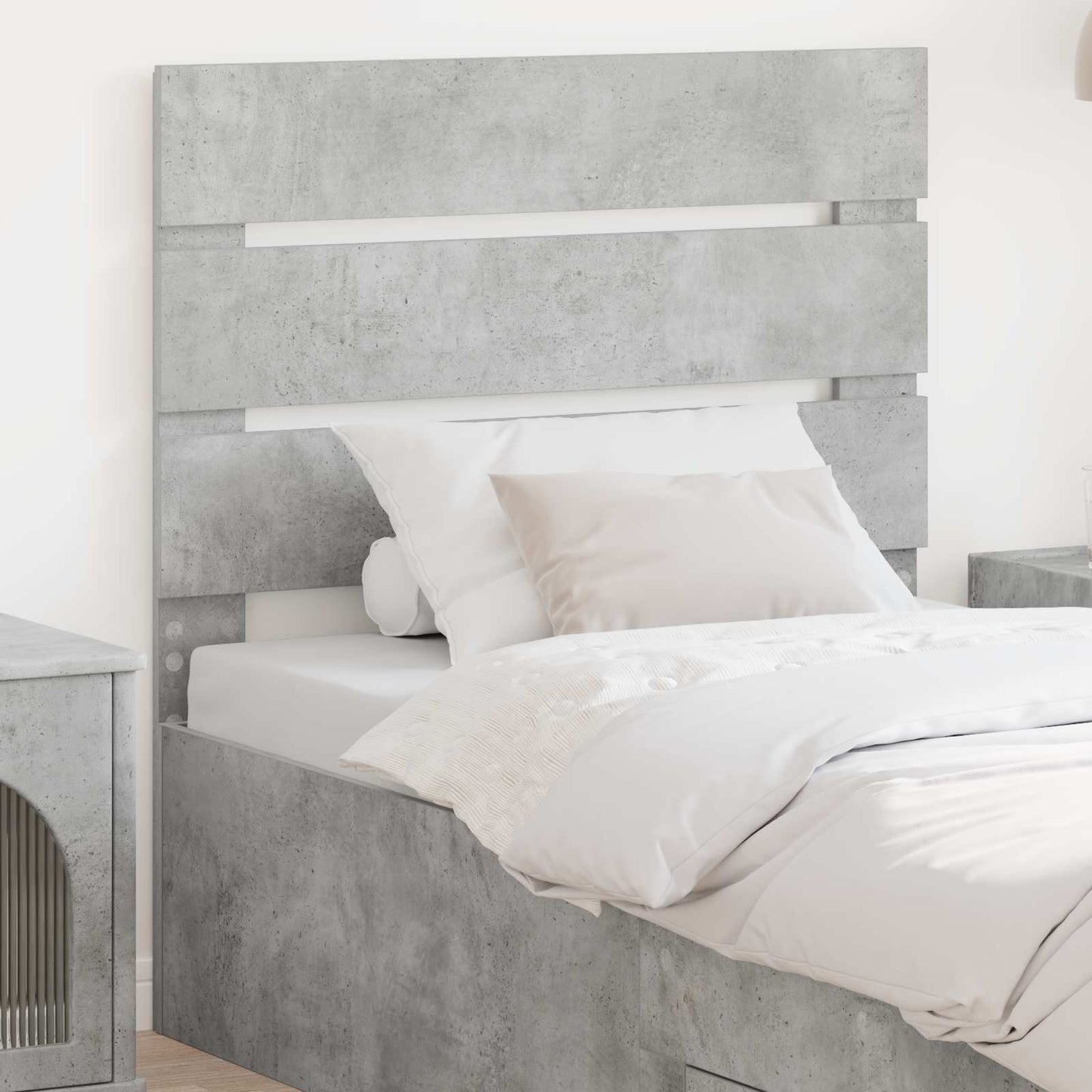 Headboard Concrete Grey Engineered Wood