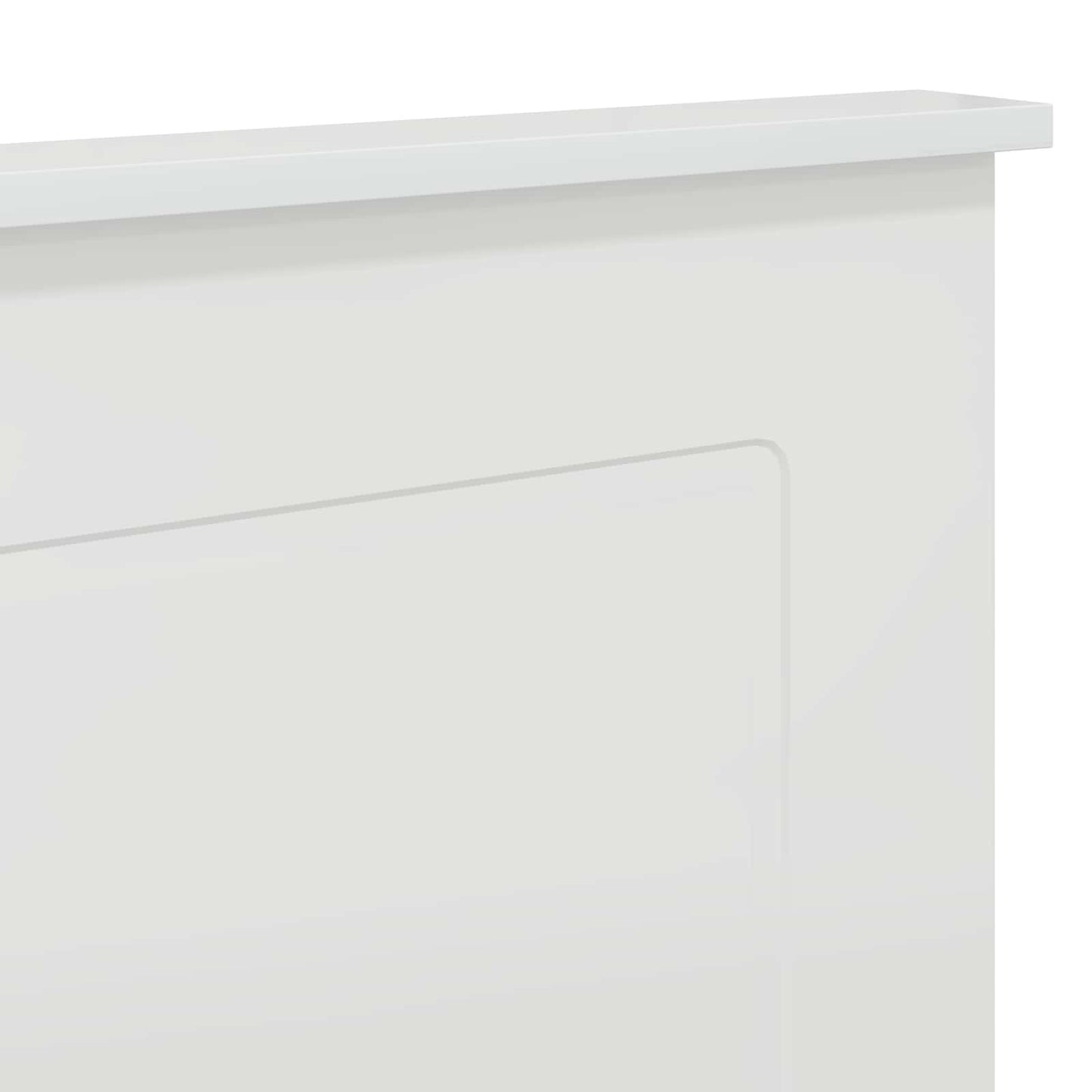Headboard Gloss White 100 cm Engineered Wood