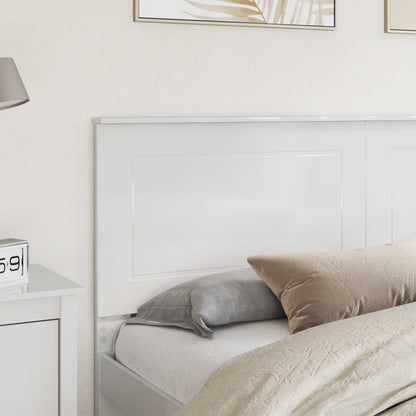 Headboard Gloss White 100 cm Engineered Wood