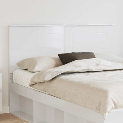 Headboard Gloss White 100 cm Engineered Wood