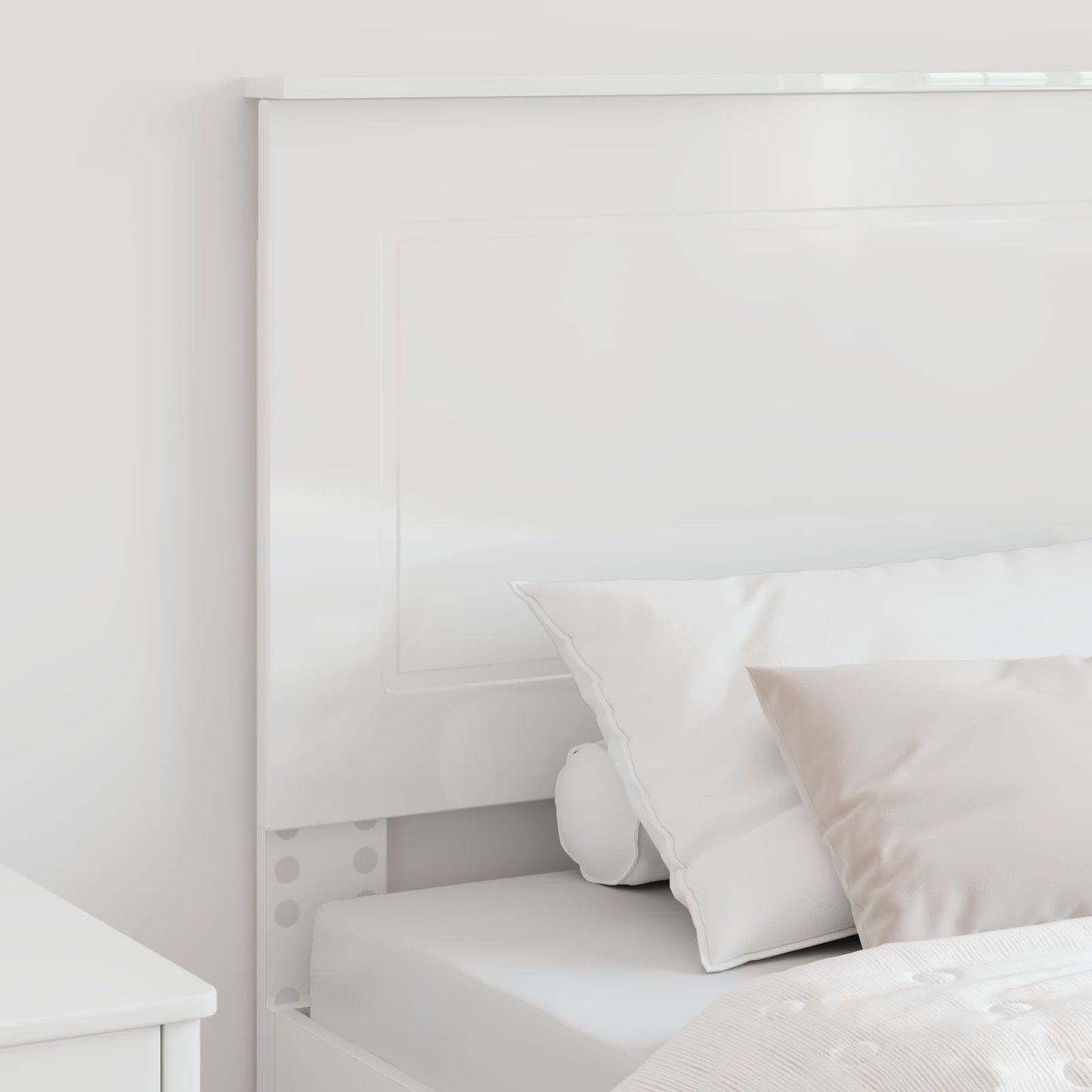 Headboard Gloss White 100 cm Engineered Wood