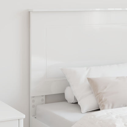 Headboard Gloss White 100 cm Engineered Wood