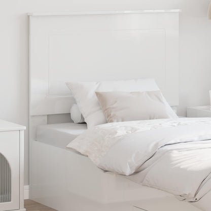 Headboard Gloss White 100 cm Engineered Wood