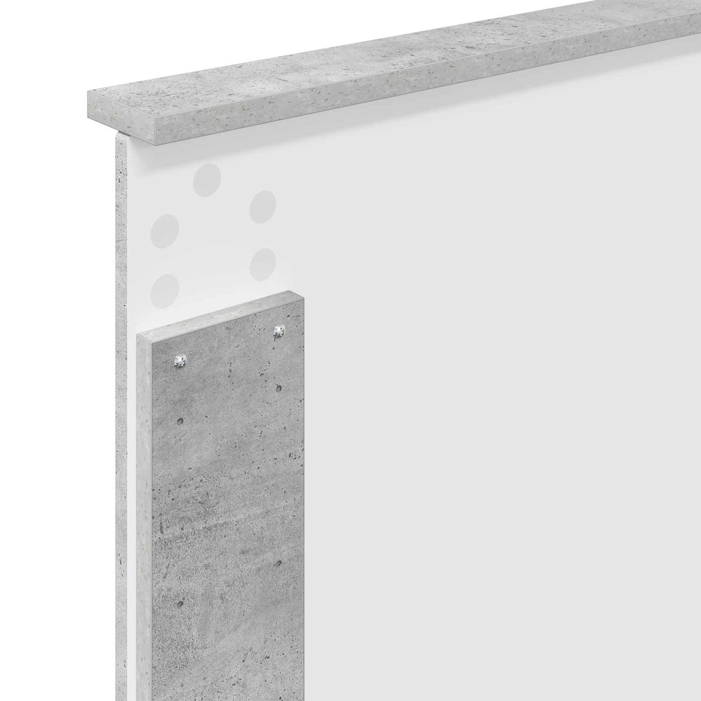 Headboard Concrete Grey 100 cm Engineered Wood