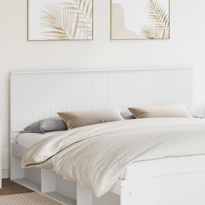 Headboard with Headboard White 200 cm Engineered wood