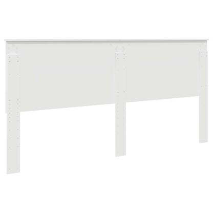 Headboard with Headboard White 200 cm Engineered wood