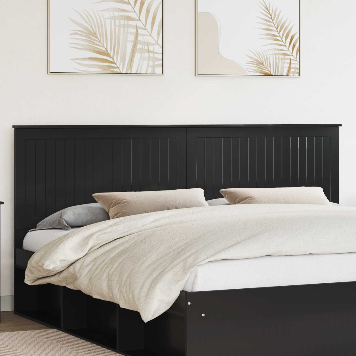 Headboard Black Engineered wood
