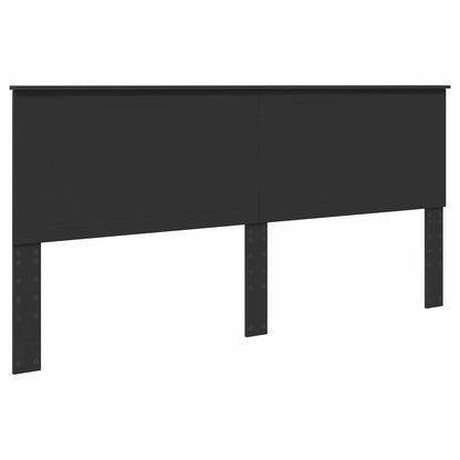 Headboard with Headboard Black Oak 200 cm Engineered wood