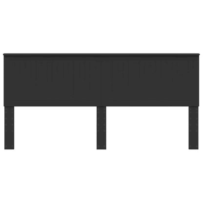 Headboard with Headboard Black Oak 200 cm Engineered wood