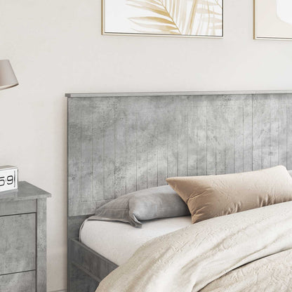 Headboard with Headboard Concrete Grey 200 cm Engineered wood