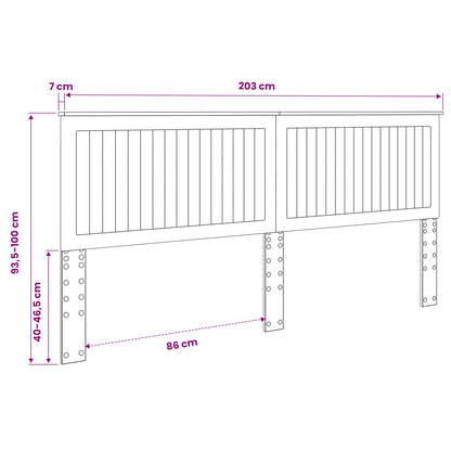 Headboard Concrete Grey Engineered wood
