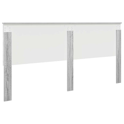 Headboard with Headboard Grey Sonoma 200 cm Engineered wood