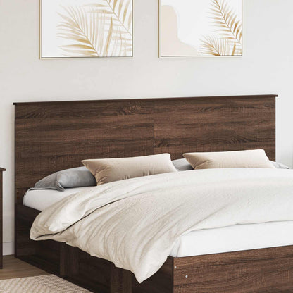 Headboard with Headboard Brown Oak 200 cm Engineered wood