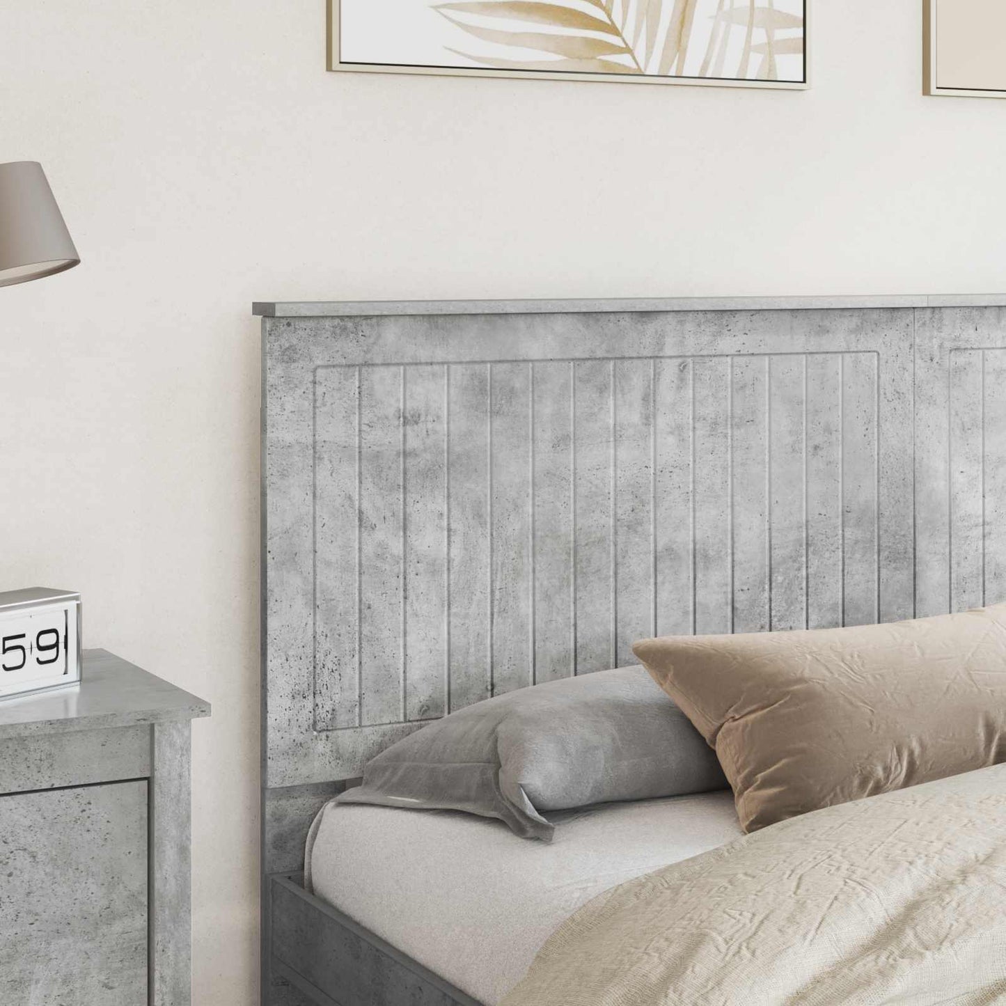 Headboard Concrete Grey Engineered wood
