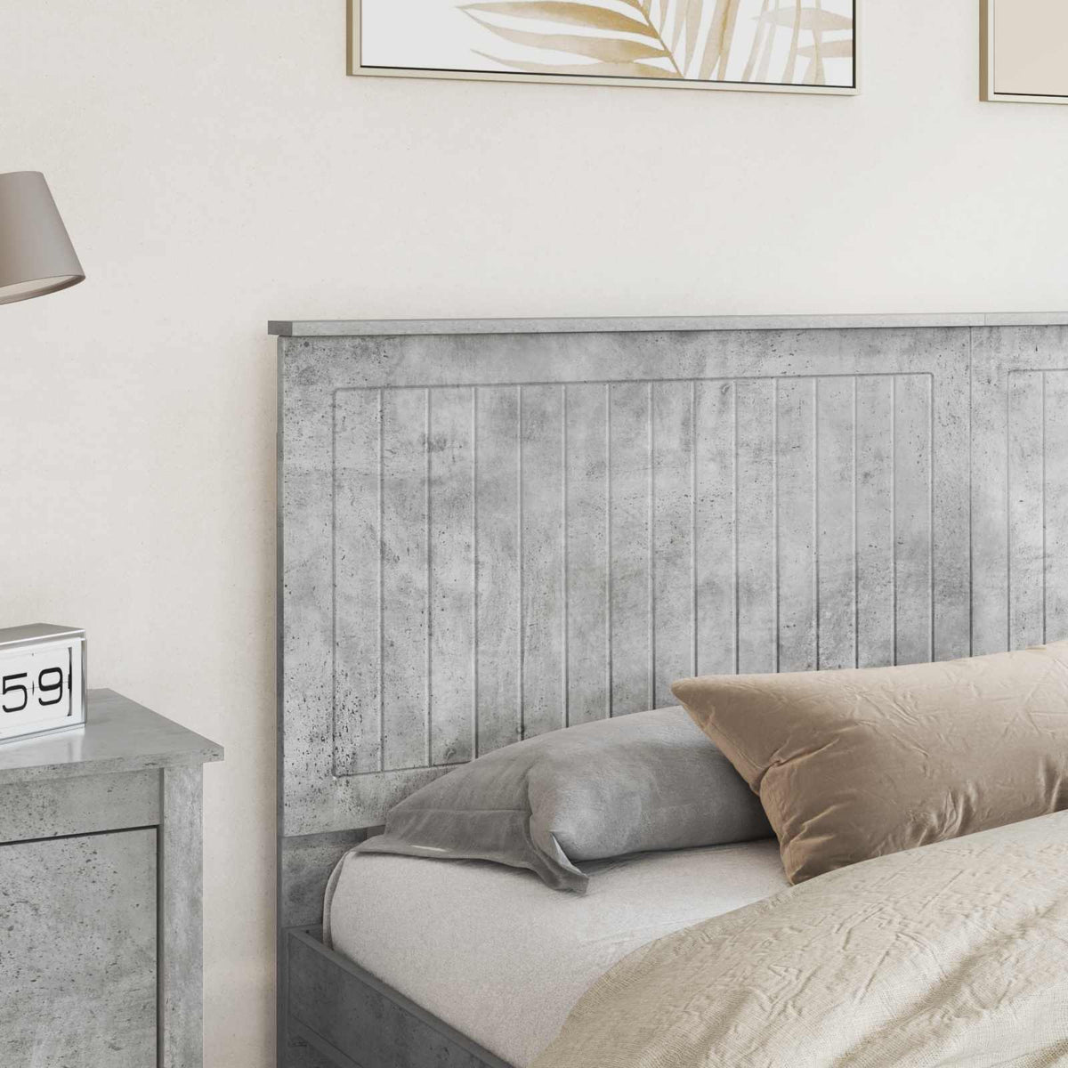 Headboard Concrete Grey Engineered wood