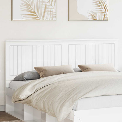 Headboard with Headboard Gloss White 180 cm Engineered wood