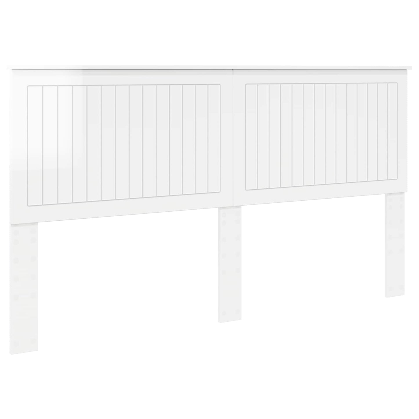 Headboard with Headboard Gloss White 180 cm Engineered wood