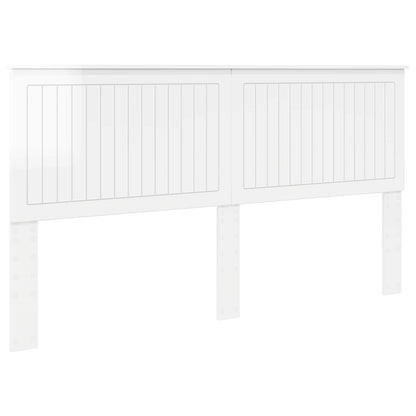 Headboard with Headboard Gloss White 180 cm Engineered wood