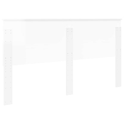 Headboard with Headboard Gloss White 180 cm Engineered wood