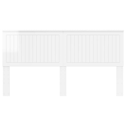 Headboard with Headboard Gloss White 180 cm Engineered wood