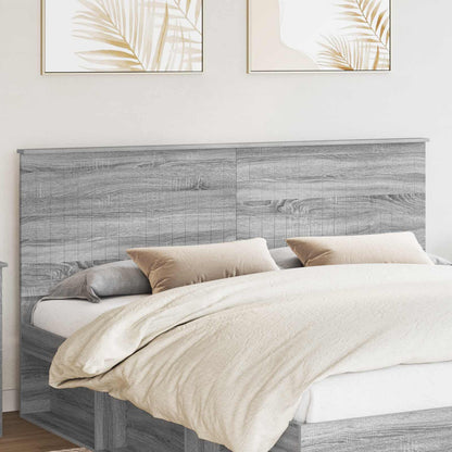 Headboard with Headboard Grey Sonoma 180 cm Engineered wood