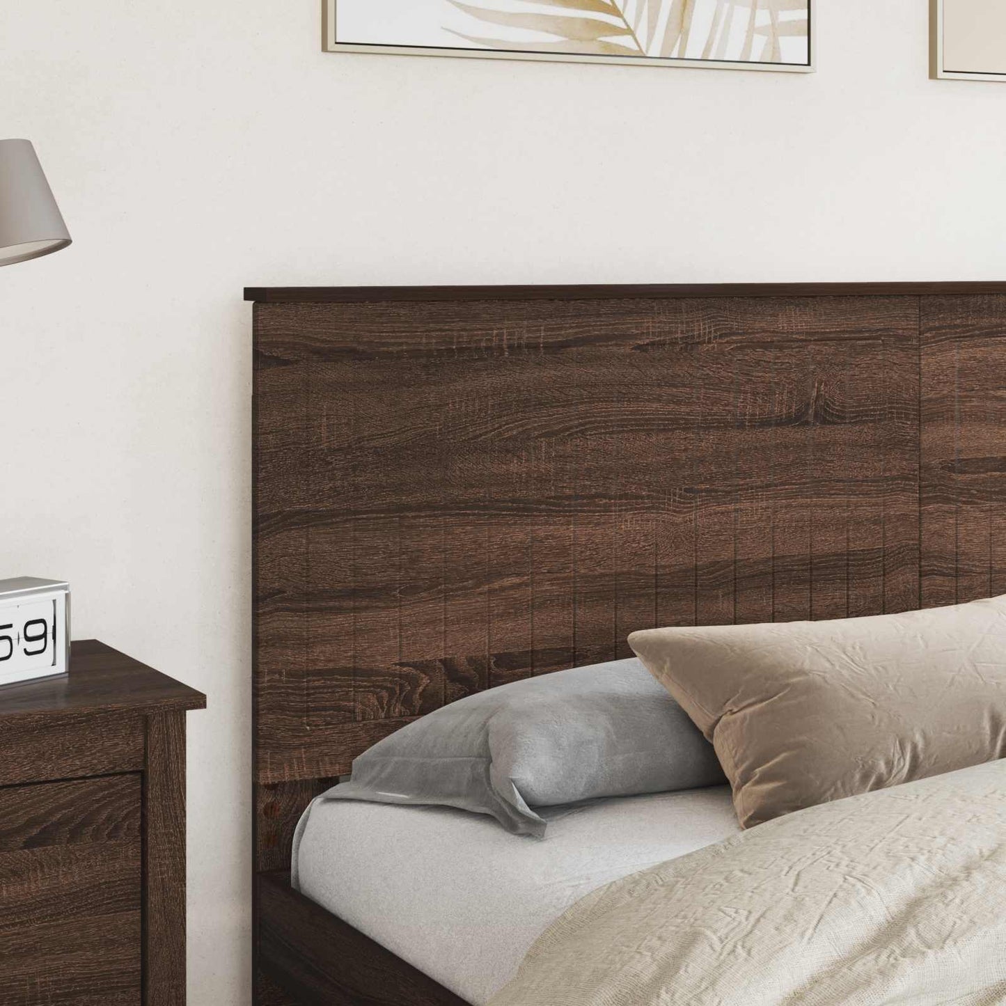 Headboard with Headboard Brown Oak 180 cm Engineered wood