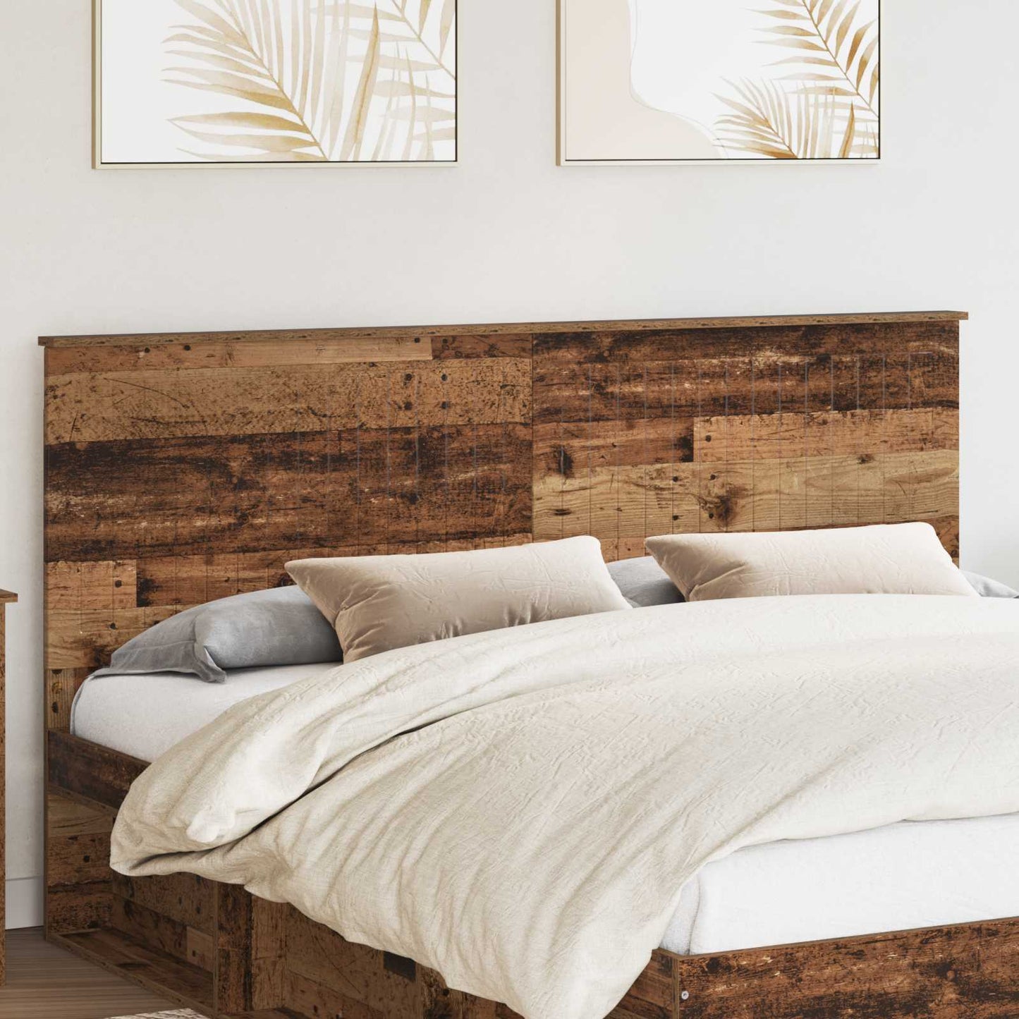 Headboard with Headboard Old Wood 180 cm Engineered wood