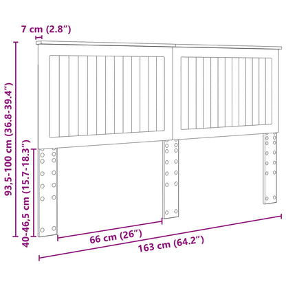 Headboard with Headboard White 160 cm Engineered wood