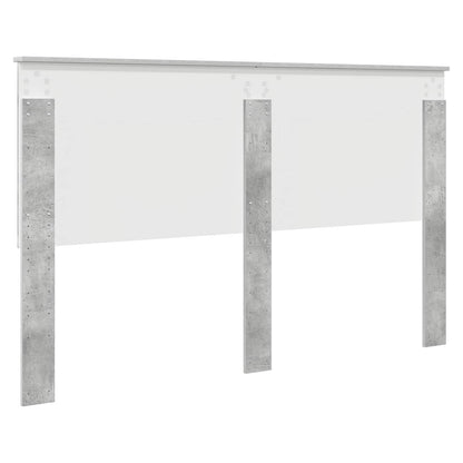Headboard with Headboard Concrete Grey 160 cm Engineered wood