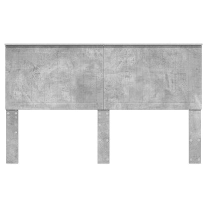 Headboard with Headboard Concrete Grey 160 cm Engineered wood