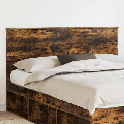 Headboard with Headboard Smoked Oak 160 cm Engineered wood