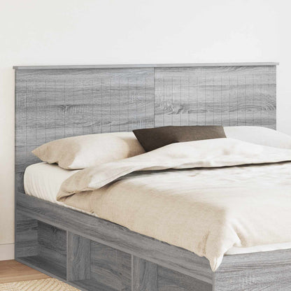 Headboard with Headboard Grey Sonoma 160 cm Engineered wood