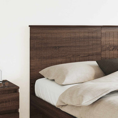 Headboard with Headboard Brown Oak 160 cm Engineered wood
