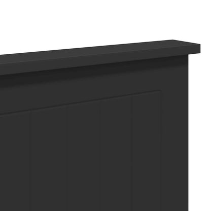 Headboard with Headboard Black Oak 150 cm Engineered wood