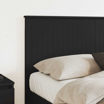 Headboard with Headboard Black Oak 150 cm Engineered wood