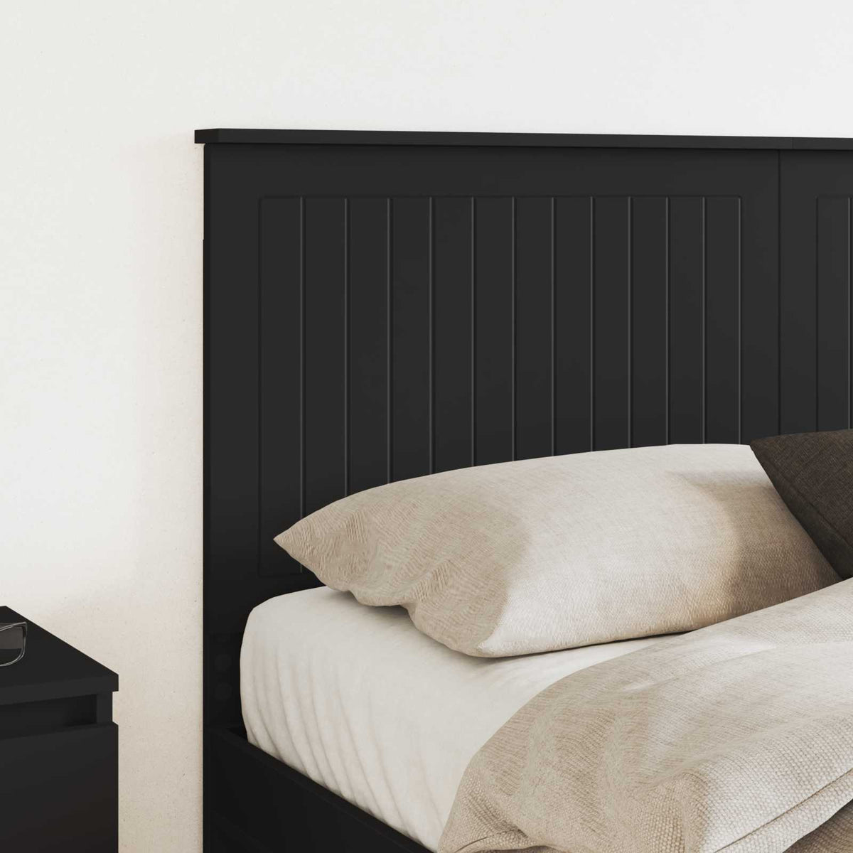 Headboard Black Engineered wood