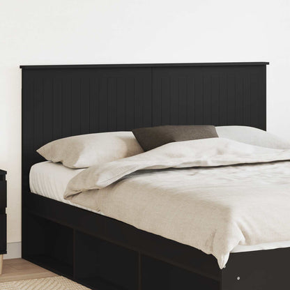 Headboard with Headboard Black Oak 150 cm Engineered wood