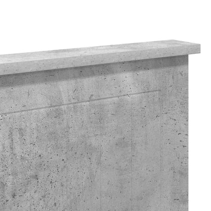 Headboard with Headboard Concrete Grey 150 cm Engineered wood