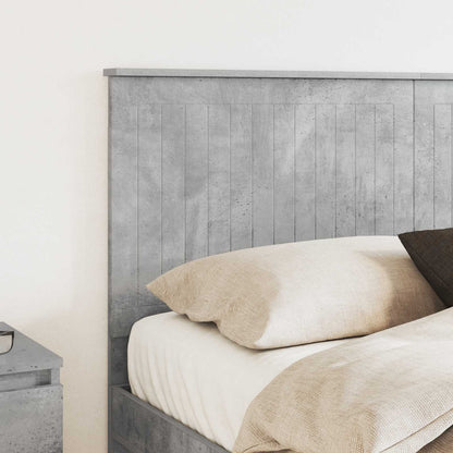 Headboard with Headboard Concrete Grey 150 cm Engineered wood