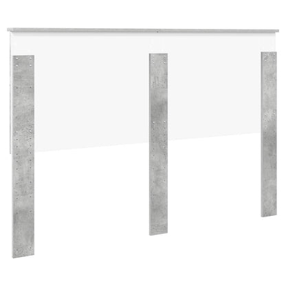 Headboard with Headboard Concrete Grey 150 cm Engineered wood