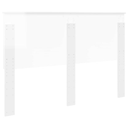 Headboard with Headboard Gloss White 150 cm Engineered wood