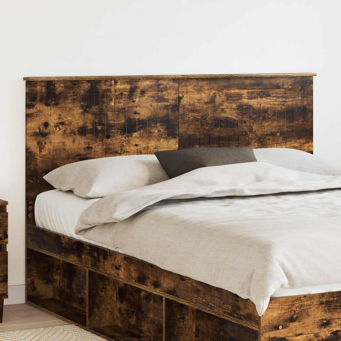 Headboard with Headboard Smoked Oak 150 cm Engineered wood