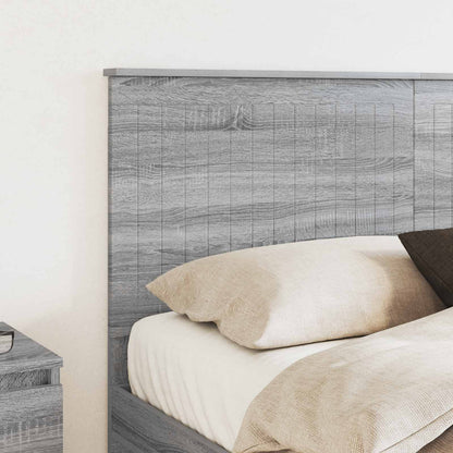 Headboard with Headboard Grey Sonoma 150 cm Engineered wood