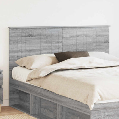 Headboard with Headboard Grey Sonoma 150 cm Engineered wood